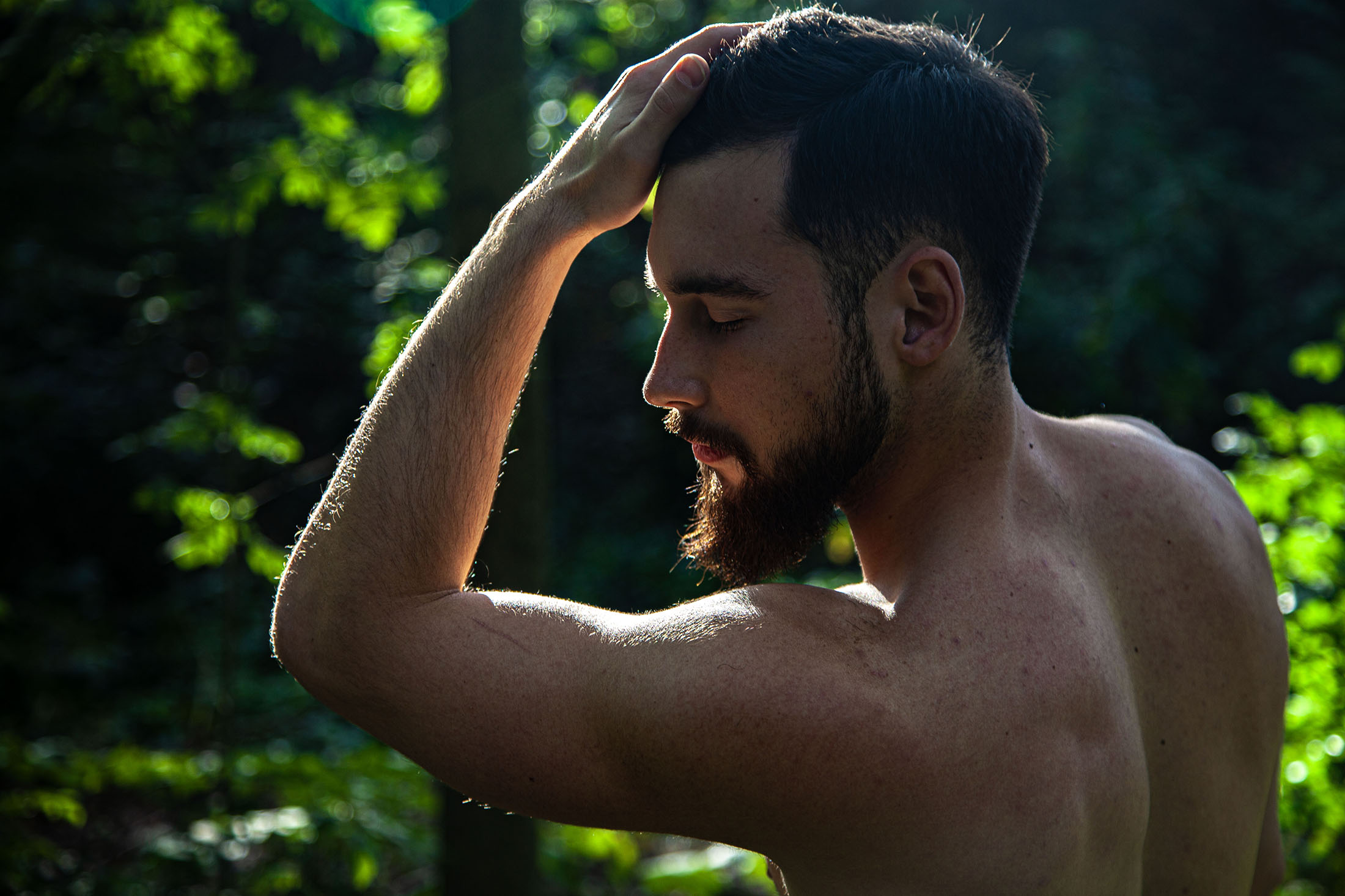 Ihor in a park in Warsaw, Poland