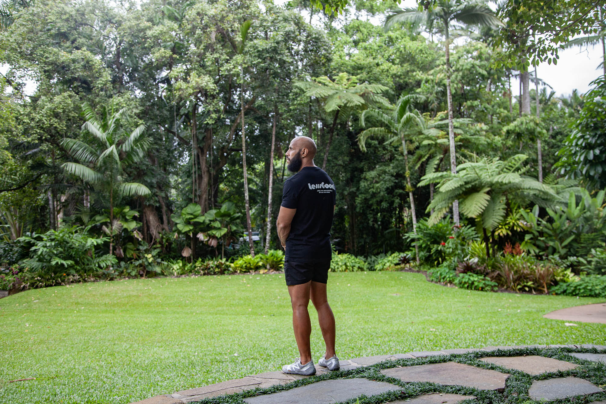 Mengui looking over the Botanical Gardens in Cairns, Australia