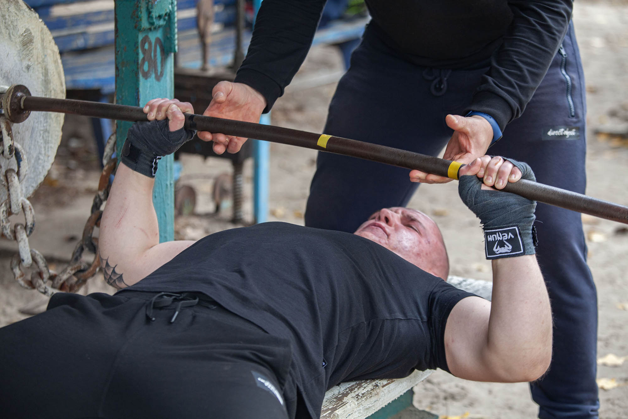 Sasha working out in Kachalka, Kyiv, Ukraine Sasha working out in Kachalka, Kyiv, Ukraine